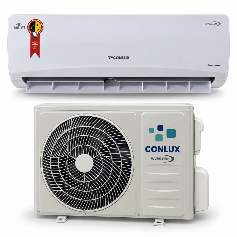 Ar Condicionado Split Inverter Conlux ECO-0922060 9.000BTU Quente / Frio com Kit - Wifi - Bi-Hertz - 220V / 50-60Hz