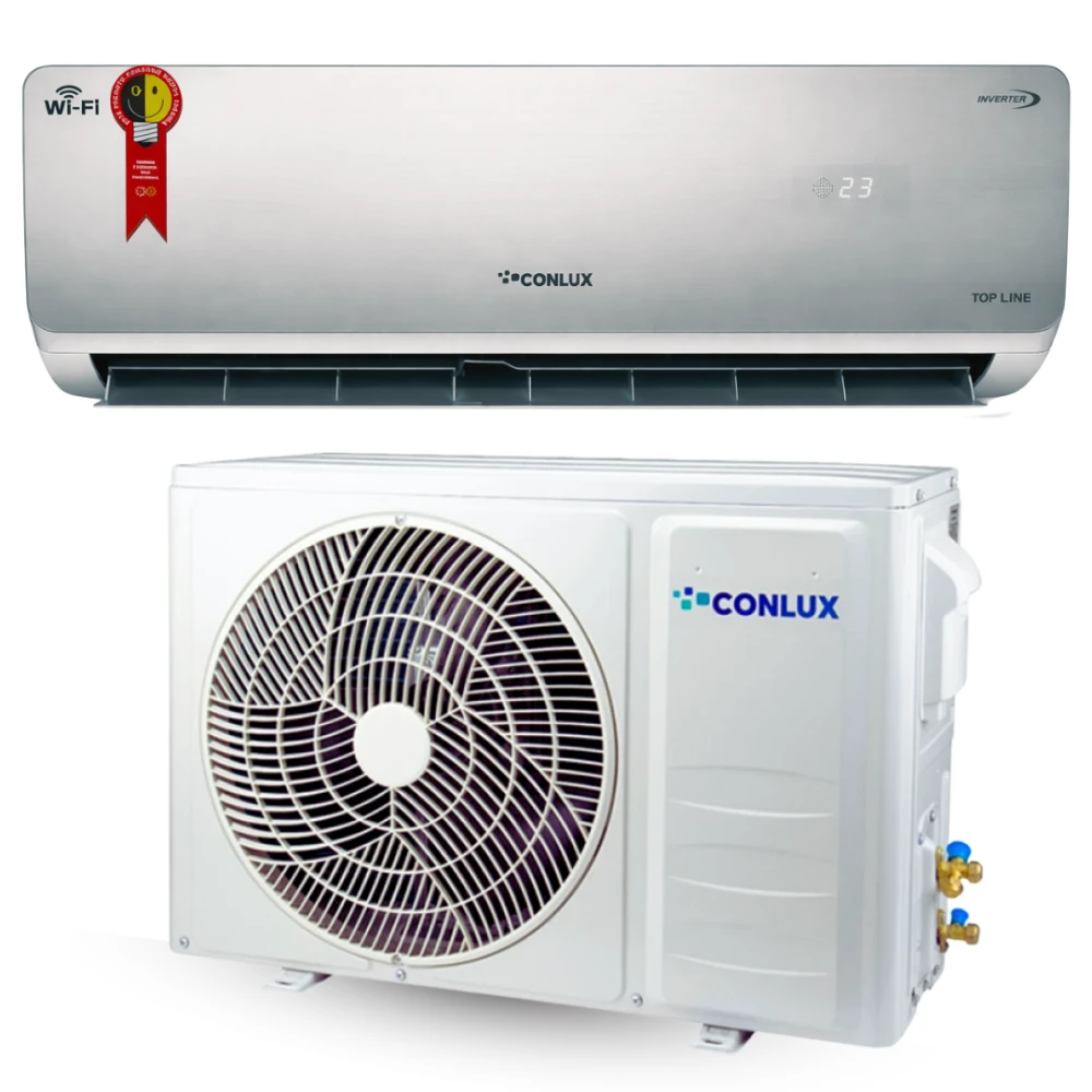 Ar Condicionado Inverter Conlux TOP LINE SILVER / TOP-1222050/60 12.000BTU - Quente / Frio com Kit - Wifi - 220V / 50-60HZ